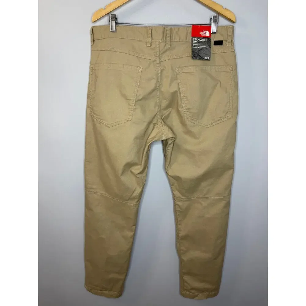The North Face Motion Pants Men Standard Fit Stretch Khaki Beige Sz 36x32 New